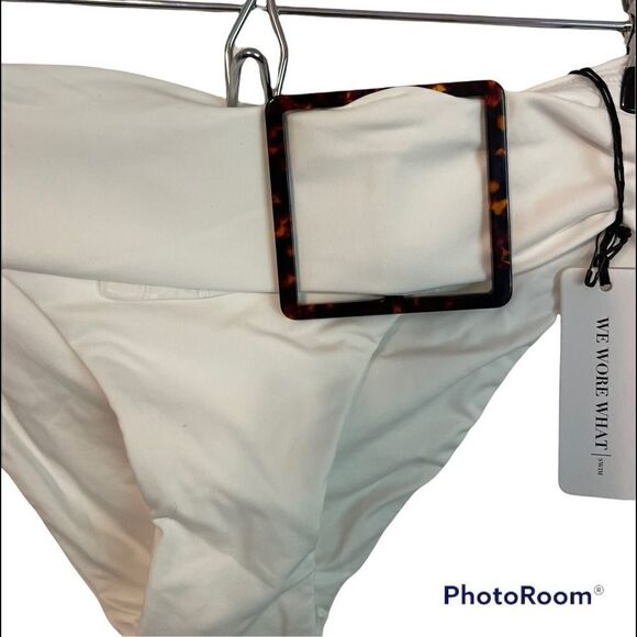 WEWEREWHAT  Annie Belted White Bikini Bottoms.Size XS - Picture 6 of 10